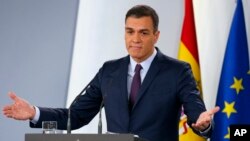 페드로 산체스 스페인 총리가 15일 대국민 담화에서 4월 조기 총선 실시를 선언했다.