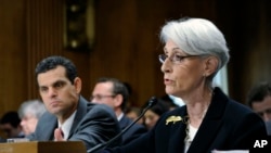 FILE - Former Undersecretary of State for Political Affairs Wendy Sherman (R).