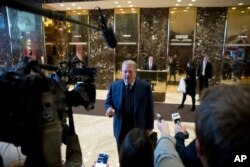 Former Vice President Al Gore speaks to members of the media after meeting with Ivanka Trump and President-elect Donald Trump at Trump Tower in New York, Dec. 5, 2016.