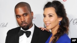 Singer Kanye West and girlfriend Kim Kardashian attend Gabrielle's Angel Foundation 2012 Angel Ball cancer research benefit at Cipriani Wall Street on Oct. 22, 2012 in New York