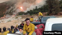 Pemadam kebakaran asal Indonesia di Los Angeles, Muhammad Yulfiano Gerwynaldo (dok: pribadi)