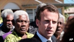 Francuski predsednik Emanuel Makron u poseti Novoj Kaledoniji (arhiva)