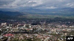 FILE - A view of Stepanakert, the unrecognized capital of Armenian-seized Azerbaijani region of Nagorno Karabakh on April 4, 2016. 