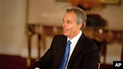 Former British Prime Minister Tony Blair during a VOA interview, 23 Mar 2010