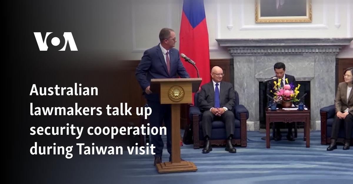 Australian lawmakers talk up security cooperation during Taiwan visit