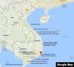 Dự án Hoa Sen Cà Ná và các căn cứ khác của TQ từ Hà Tĩnh trở vào. Xin lưu ý thêm, Campuchia giờ đã trở thành một căn cứ khổng lồ của TQ, còn Lào thì đang ngả dần về phía Bắc Kinh.