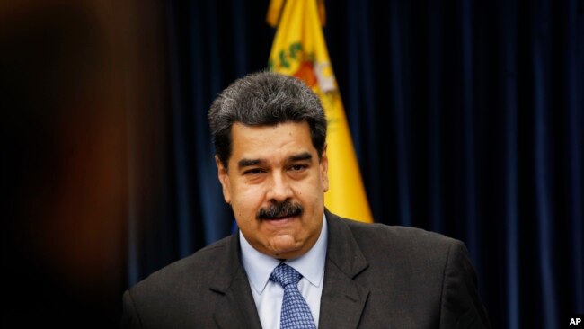 委内瑞拉总统马杜罗2018年9月18日在加拉加斯总统府的新闻发布会上
