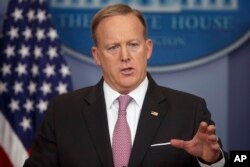 Sean Spicer, secretario de prensa de la Casa Blanca.