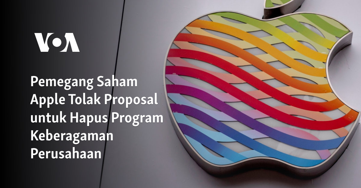 Pemegang Saham Apple Tolak Proposal untuk Hapus Program Keberagaman Perusahaan