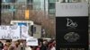 Manifestation à Vancouver contre l'inauguration de la tour Trump