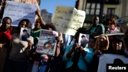 Manifestation contre le meurtre d’une prostituée d’origine nigériane à Bilboa, Espagne, 4 juin 2013.