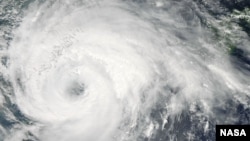 NASA's Aqua satellite captured this image of Typhoon Haikui as it was approaching China passed over Typhoon Haikui on August 6, 2012 at 0435 UTC (Credit: NASA Goddard MODIS Rapid Response Team)