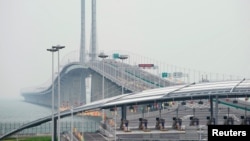 FILE - A general view of the Hong Kong-Zhuhai-Macau bridge after its opening ceremony in Zhuhai October 23, 2018. (REUTERS/Aly Song) 