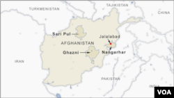 Nangarhar, Sari Pul and Ghazni provinces