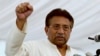 FILE - Pakistan's former President and military ruler Pervez Musharraf addresses his party supporters at his house in Islamabad, April 15, 2013.