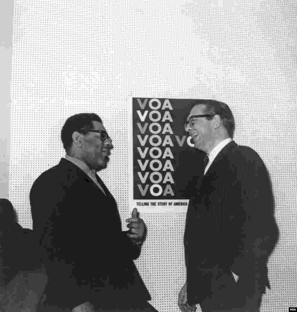 Dizzy Gillespie at VOA with Willis Conover