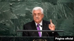 Le président palestinien Mahmoud Abbas, lors de son discours à la 70e assemblée générale de l'ONU.