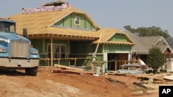 A new home is under construction in Edmond, Oklahoma, September 21, 2012.