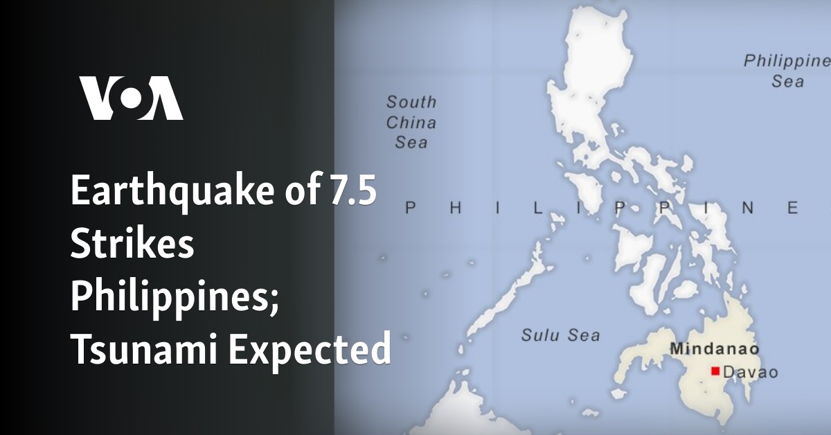 Earthquake Of 7.5 Strikes Philippines; Tsunami Expected