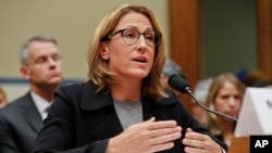 FILE - Mylan CEO Heather Bresch testifies on Sept. 16, 2016, before Congress over the cost of her company's EpiPens. Lawmakers are outraged at high prescription drug costs, without acknowledging the role Congress may have played.