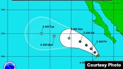 Ileana es el noveno ciclon que se ha formado en el Pacífico en el 2012. Aún no se han reportado daños graves. [Foto: Centro Nacional de huracanes de EE.UU.]