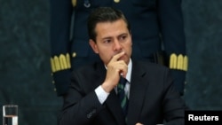 El presidente de México, Enrique Peña Nieto, expresa optimismo sobre la renegociación del TLCAN.