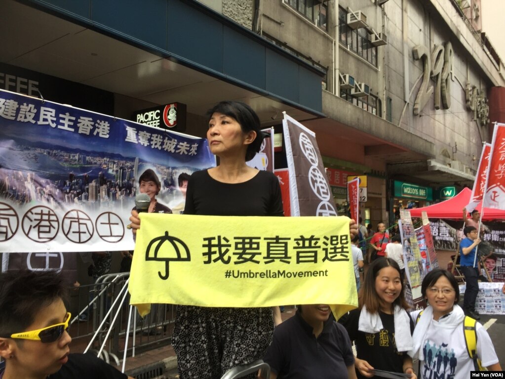 数以万计港人七一大游行捍卫一国两制(美国之音海彦拍摄)