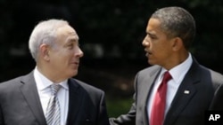 عکس آرشیوی از باراک اوباما رئیس جمهوری ایالات متحده (راست) و بنیامین نتانیاهو نخست وزیر اسرائیل