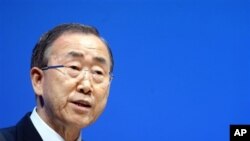 Sekjen PBB Ban Ki-moon mengutuk pengeboman kanp pengungsi Yarmouk dan peningkatan kekerasan di Suriah, Minggu (16/12).