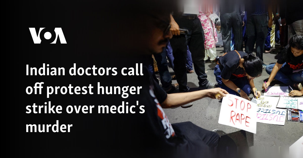 Indian doctors call off protest hunger strike over medic's murder