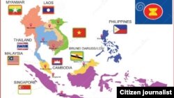 ASEAN အသိုက်အဝန်းပြ မြေပုံ။ 