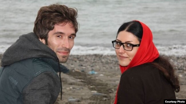 گلرخ ابراهیمی ایرایی در کنار همسرش، آرش صادقی