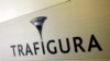 FILE - The Trafigura logo is pictured in the company entrance in Geneva, Switzerland, March 11, 2012.