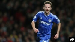 Juan Mata pindah ke Manchester United dari Chelsea dengan rekor uang transfer 61 juta dolar (foto: dok).
