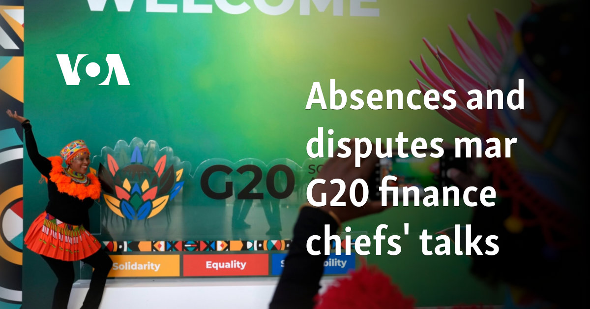 Absences and disputes mar G20 finance chiefs' talks