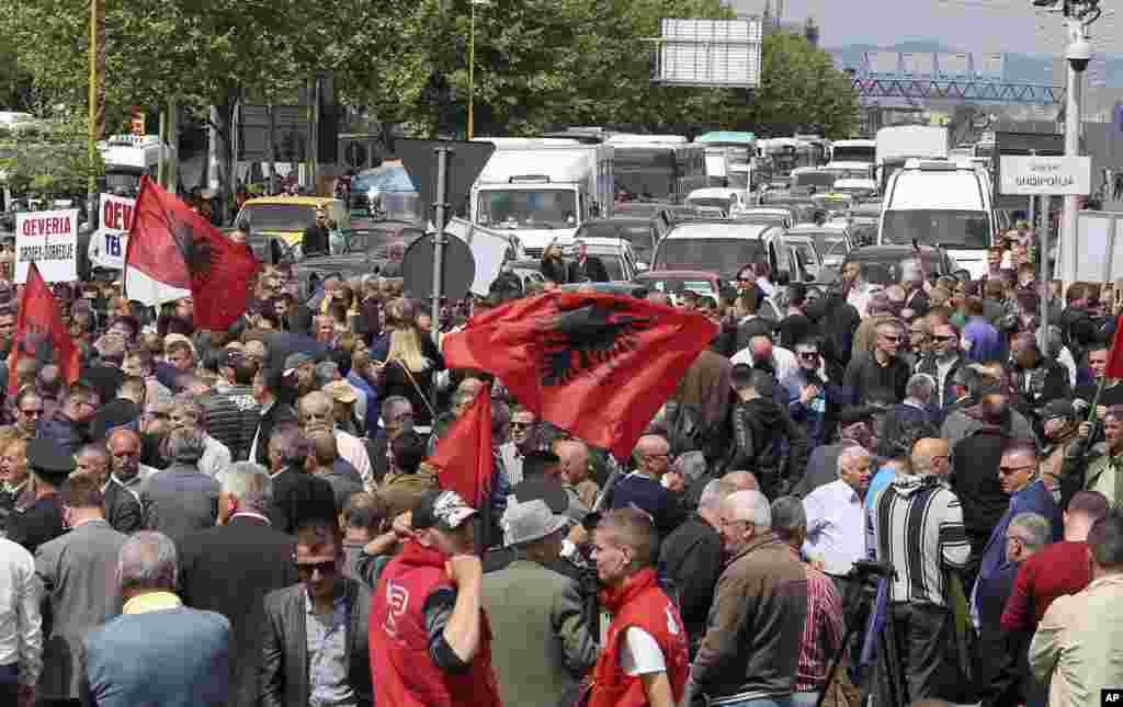 Albania Opposition Protest