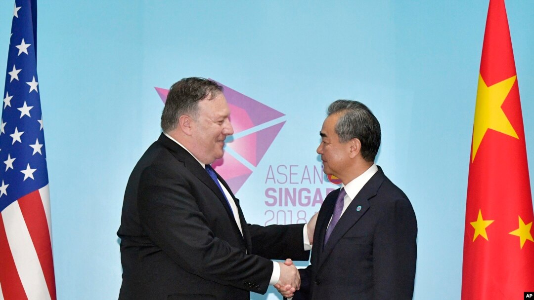 Američki državni sekretar Majk Pompeo i kineski šef diplomatije Vang Ji