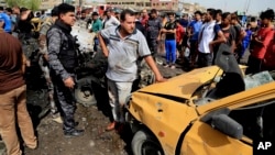 صحنه انفجار در شهرک صدر بغداد