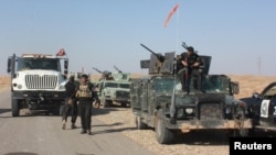 Pasukan keamanan Irak di Saadiyah, provinsi Diyala di utara Baghdad.