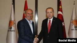 Muharrem İnce ve Recep Tayyip Erdoğan