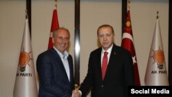 Muharrem Înce û Recep Tayyîp Erdogan