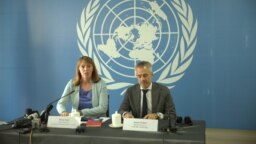 Rhona Smith (trái), Báo cáo viên Đặc biệt của Liên Hiệp Quốc về Nhân quyền, ngày 8 tháng 11, 2018