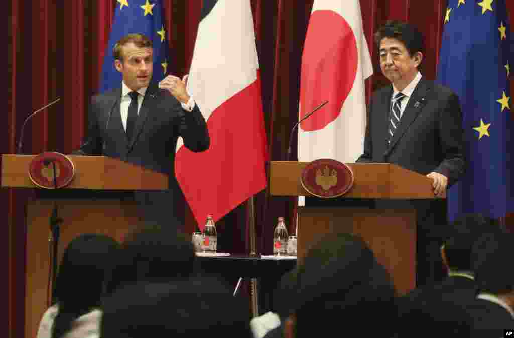نخست وزیر ژاپن در شهر اوزاکا میزبان ماکرون رئیس جمهوری فرانسه بود و درباره امنیت تنگه هرمز هشدار داد. فردا دیگر رهبران گروه بیست به این شهر می رسند.&nbsp;