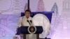 FILE - Philippine President Rodrigo Duterte speaks during the Philippines' ASEAN Chairmanship launch at SMX Convention Center in Davao city, southern Philippines, Jan. 15, 2017. 