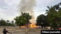 Incêndio destrói edifício da Cultura em Benguela