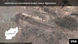 Map of Kabul airport, Afghanistan 