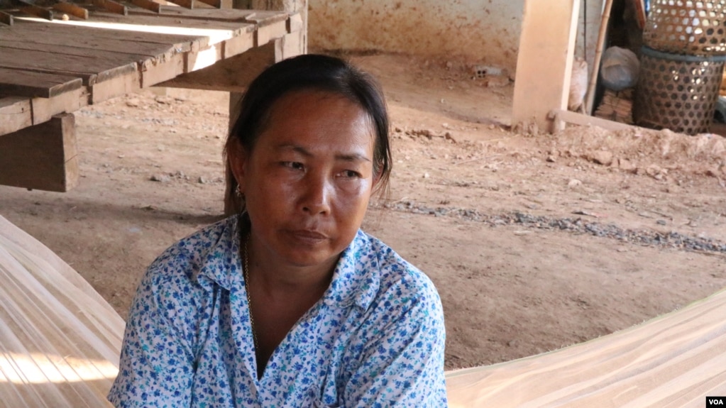 Horm Seang, a 54-year-old mother in Kampong Cham province, asked her son to work in South Korea, following several families in the commune. (Sun Narin/VOA Khmer)