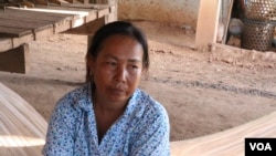 Horm Seang, a 54-year-old mother in Kampong Cham province, asked her son to work in South Korea, following several families in the commune. (Sun Narin/VOA Khmer)