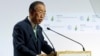 United Nations Secretary General Ban Ki-moon delivers a speech for the opening day of the World Climate Change Conference 2015 (COP21) at Le Bourget, near Paris, France, Nov. 30, 2015. 