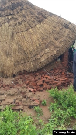 Collapsed hut. (Courtesy Image)